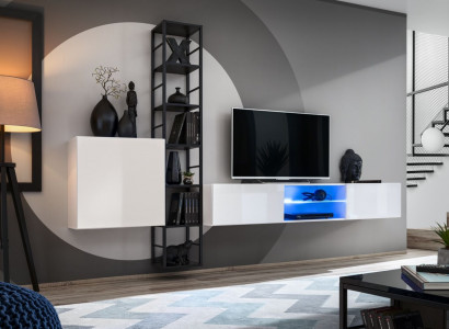 Wohnzimmer Komplett Set 3 tlg Luxus Wohnwand Wandschrank TV-Ständer Design